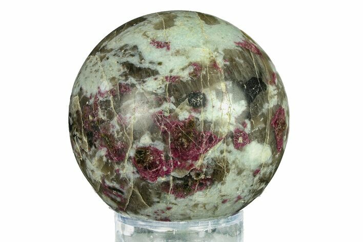 Polished Rubellite (Tourmaline) & Quartz Sphere - Madagascar #286089